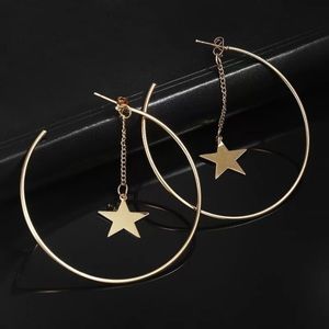 NEW Circle Hoop Star Dangle Fashion Earrings